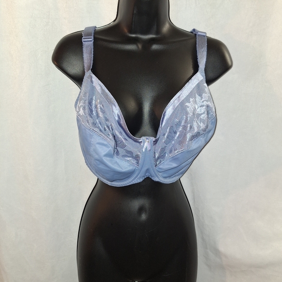 Fantasie Blue Floral Lace Bra with Underwire Support - Picture 1 of 5